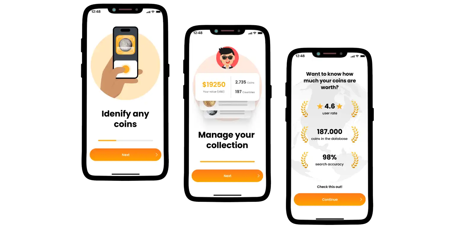 The Coin ID Scanner app promo photo